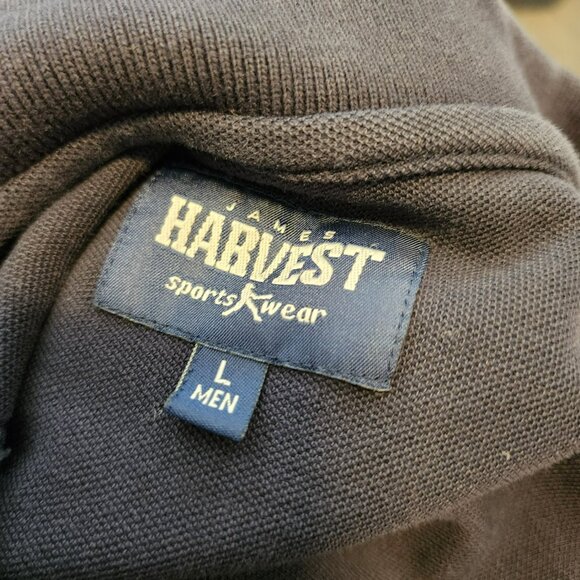 James Harvest Sportswear L Navy Piqué Polo Shirt Australia Crest Pre-owned - Picture 2 of 8